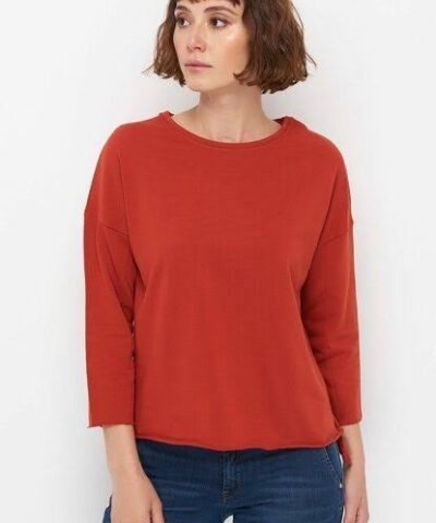 MANGO haut ras du cou à manches longues