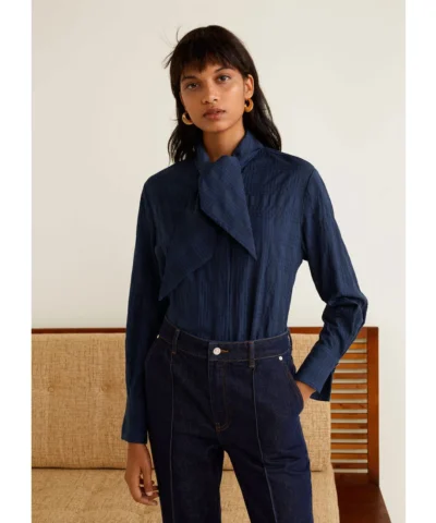 mango Chemise col à ruban