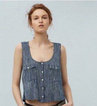 MANGO haut sans manches pour femme