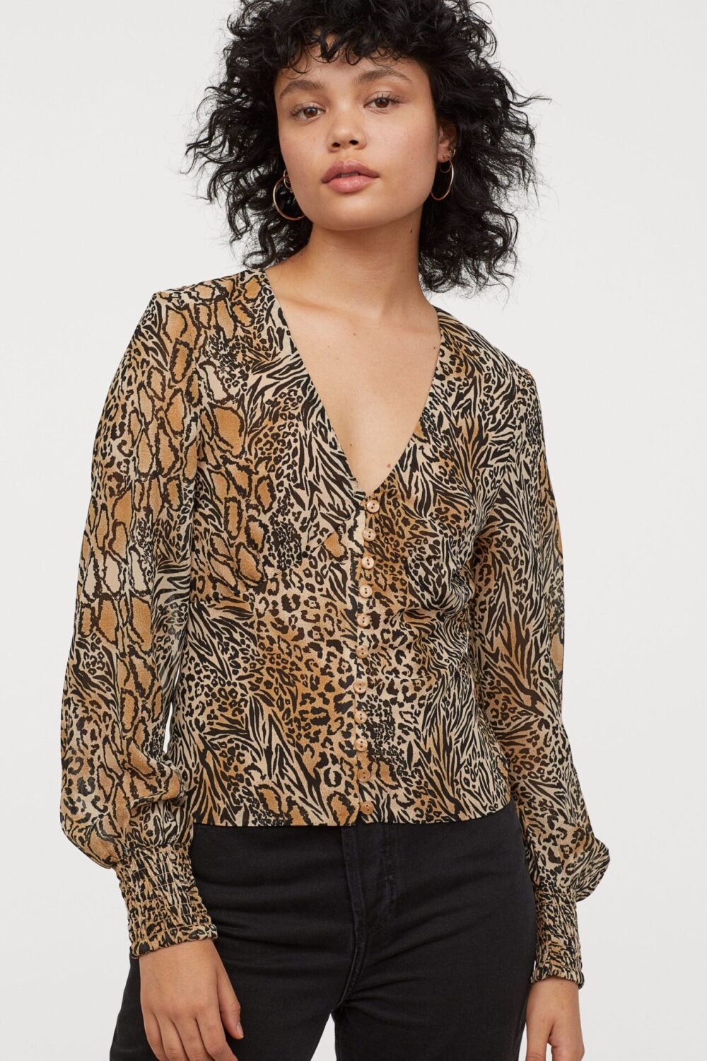 H&M Blouse à encolure en V