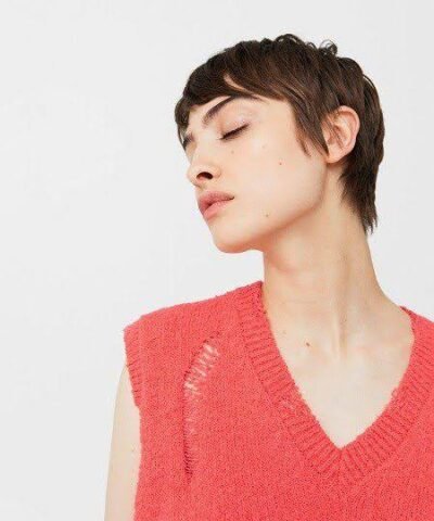 Mango Haut en coton déchiré