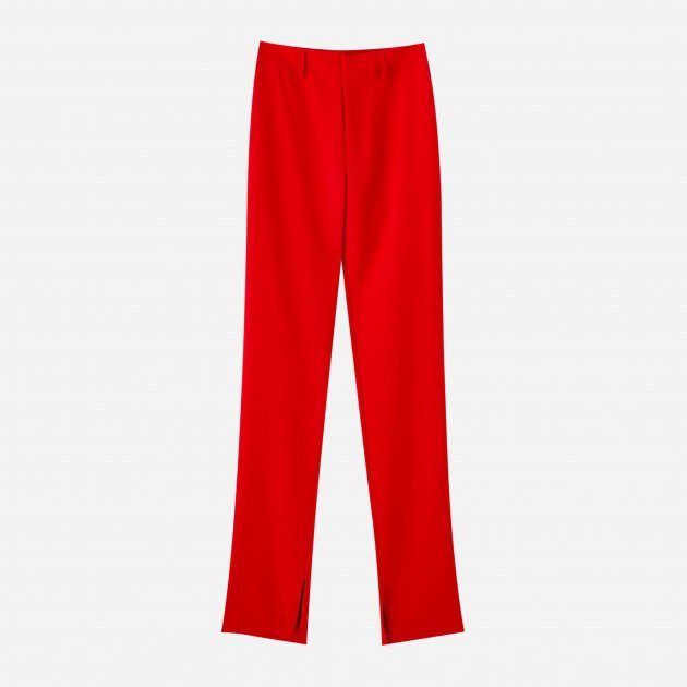 Pull&bear Pantalon rouge coupe droite