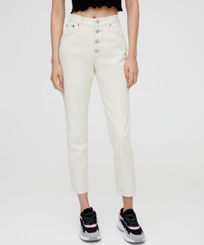 Pull&Bear Jean coupe mom boutons