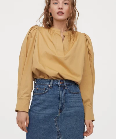 h&m Jupe en jean avec bord à cru