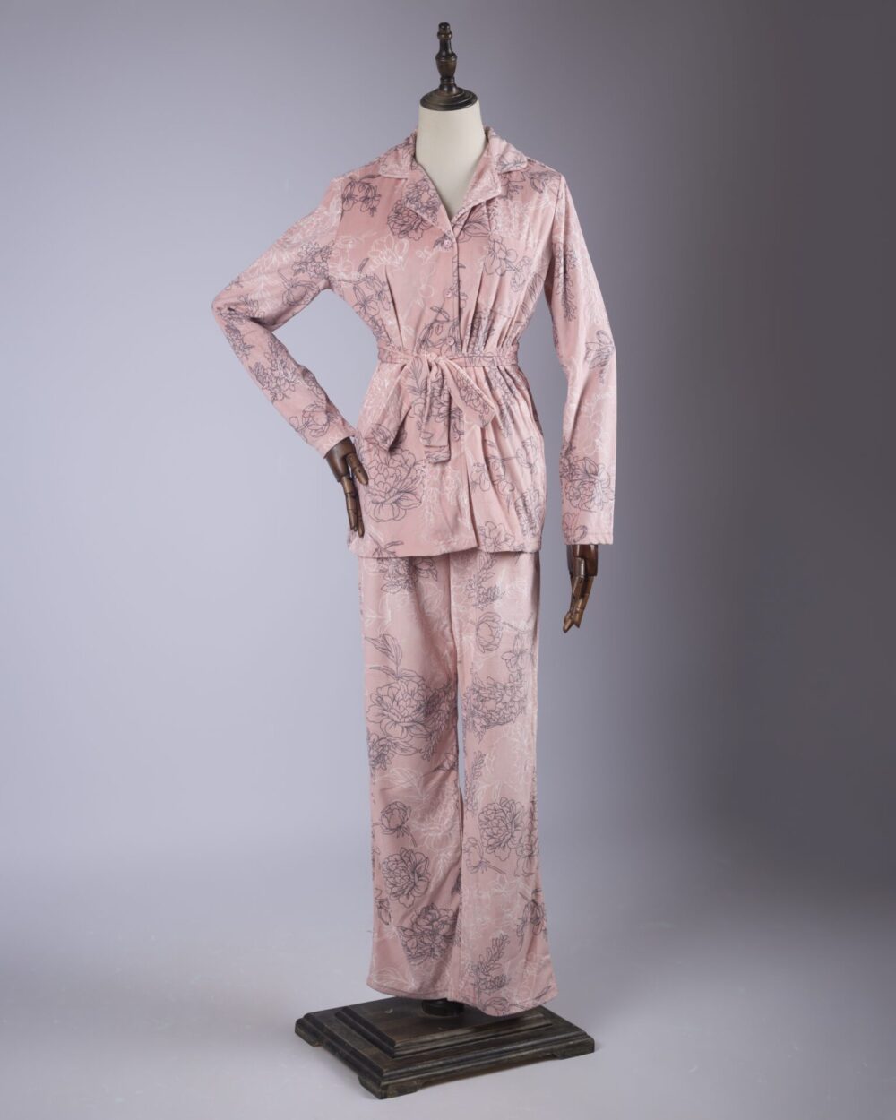La vie en rose Ensemble pyjama luxueux en flanelle