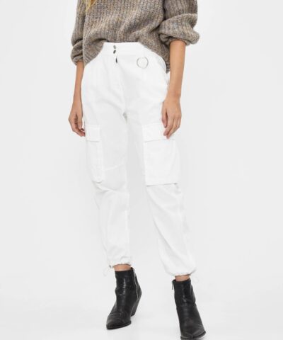 bershka Pantalon cargo carotte