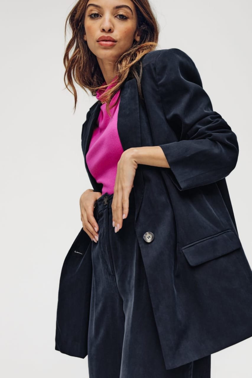 PRD Veste de tailleur longue Femme - Marine – Image 3