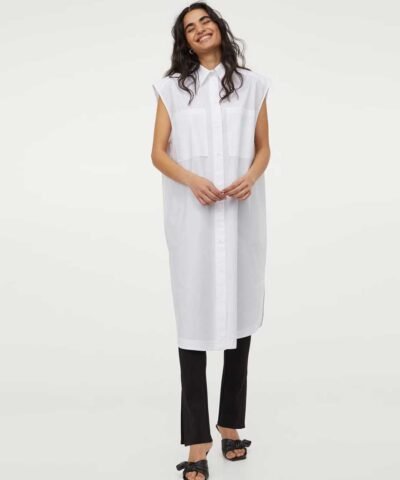 H&M Chemise longue sans manches pour femme