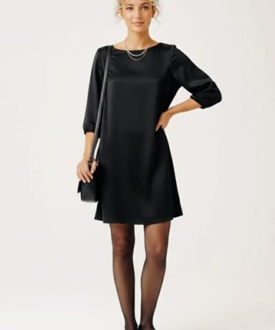 robe courte en satin femme