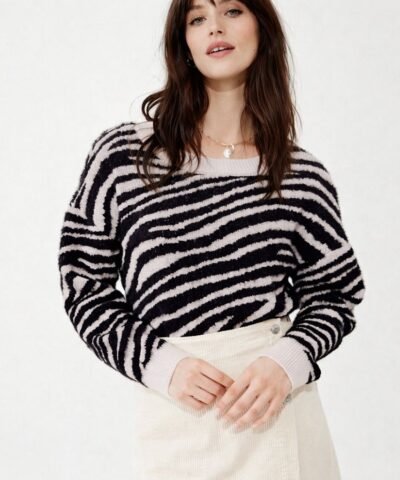 pull zébré femme
