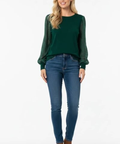 pull femme vert