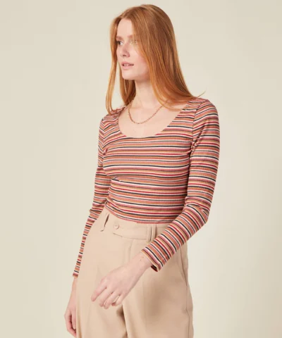 BONOBO t-shirt côtelé à manches longues