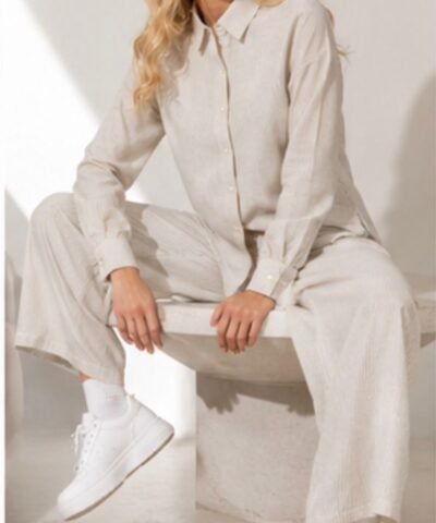 TURTLE ensemble femme en lin beige