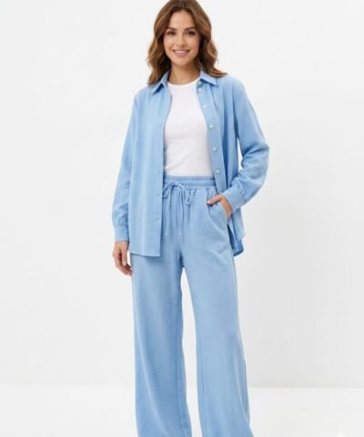 TURTLE ensemble femme en lin bleu