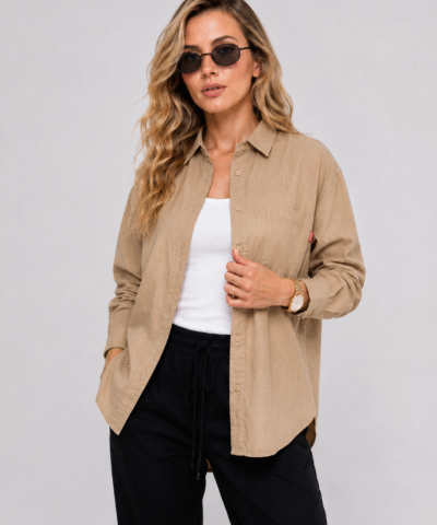 DEPART chemise en lin beige