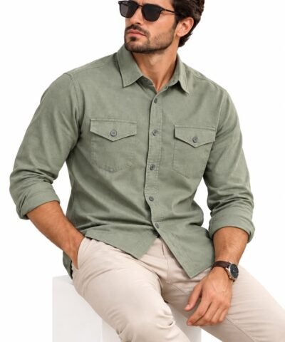DEPART chemise en lin khaki