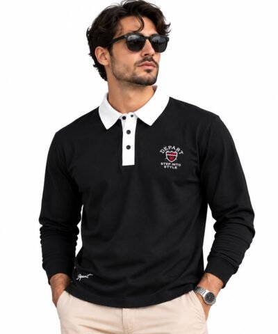 DEPART polo rugby noir