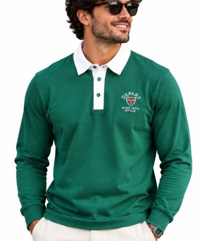 DEPART polo rugby vert