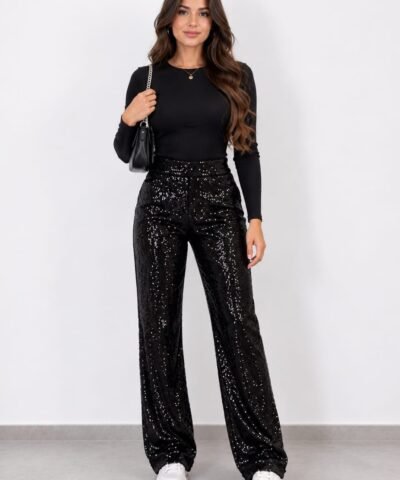 PROMOD Pantalon élastique brillant